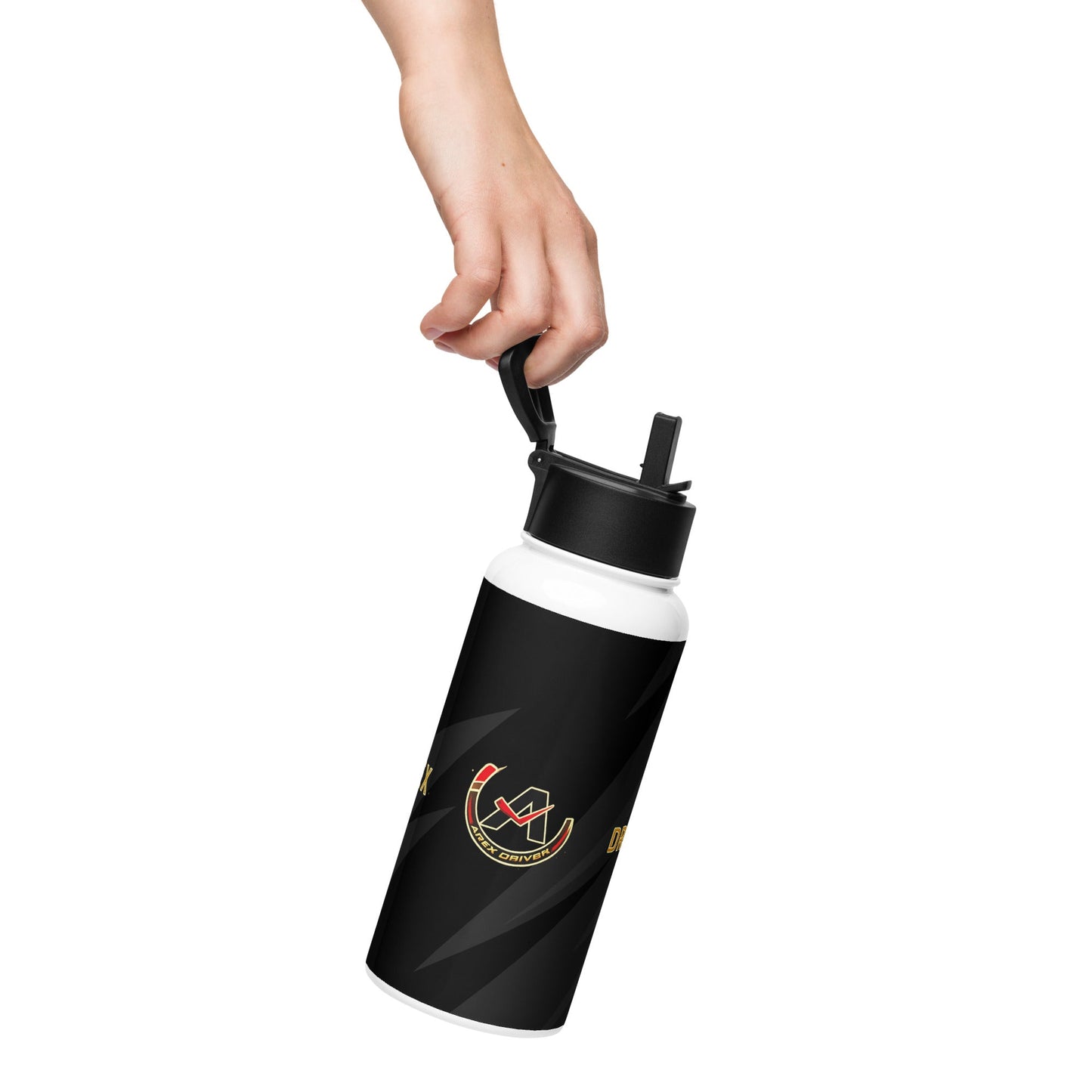 Stainless steel water bottle with a straw lid - ApexDriveMUGApexDrive