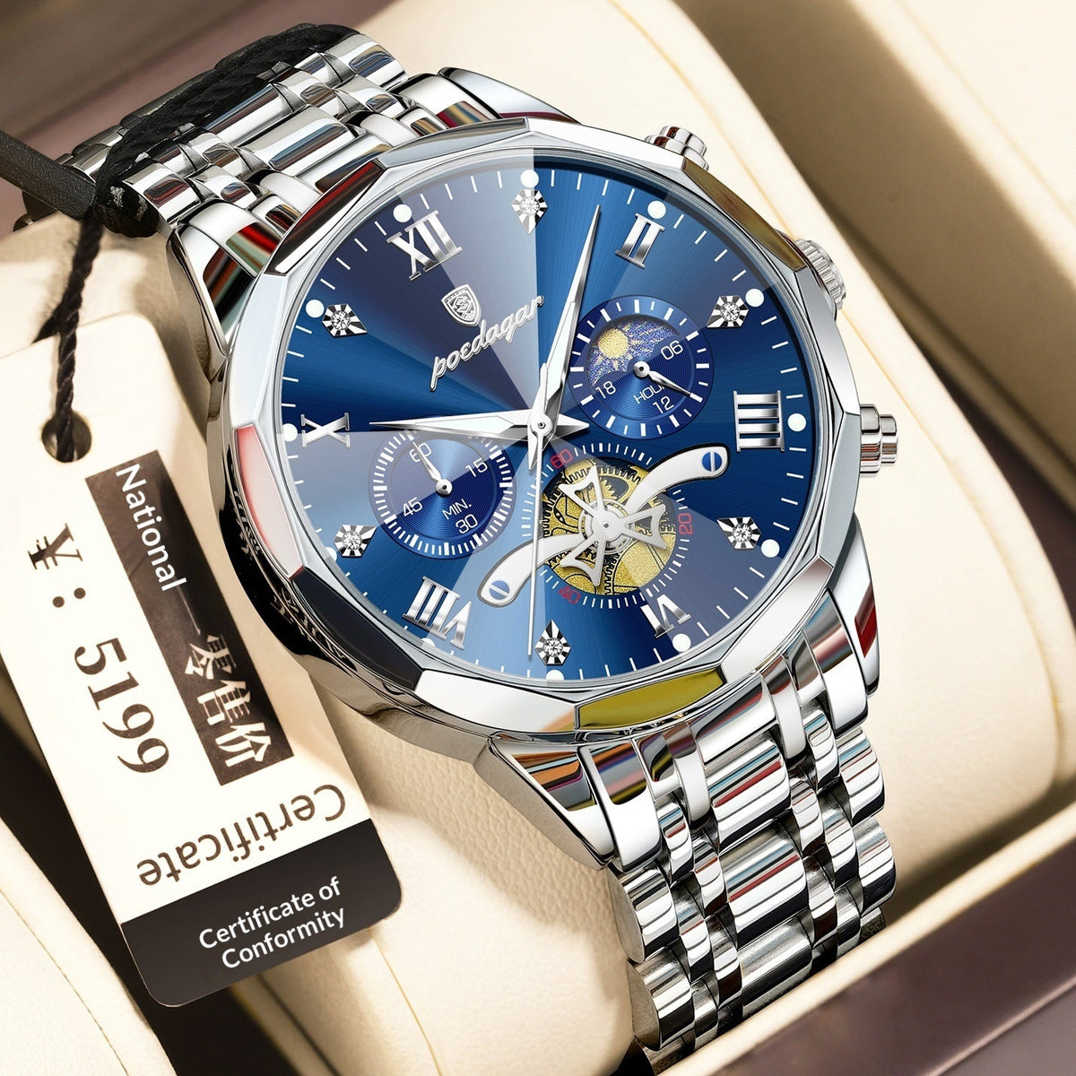 Waterproof Multifunctional Quartz Watch For Men - Apex DriverWatchApexDrive