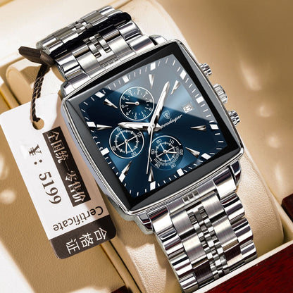 Square Men's Watch Multifunctional Business Quartz - Apex DriverWatchApexDrive