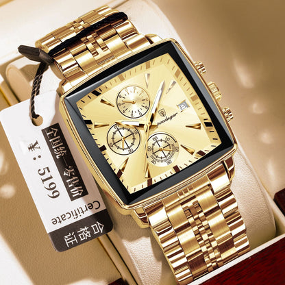 Square Men's Watch Multifunctional Business Quartz - Apex DriverWatchApexDrive