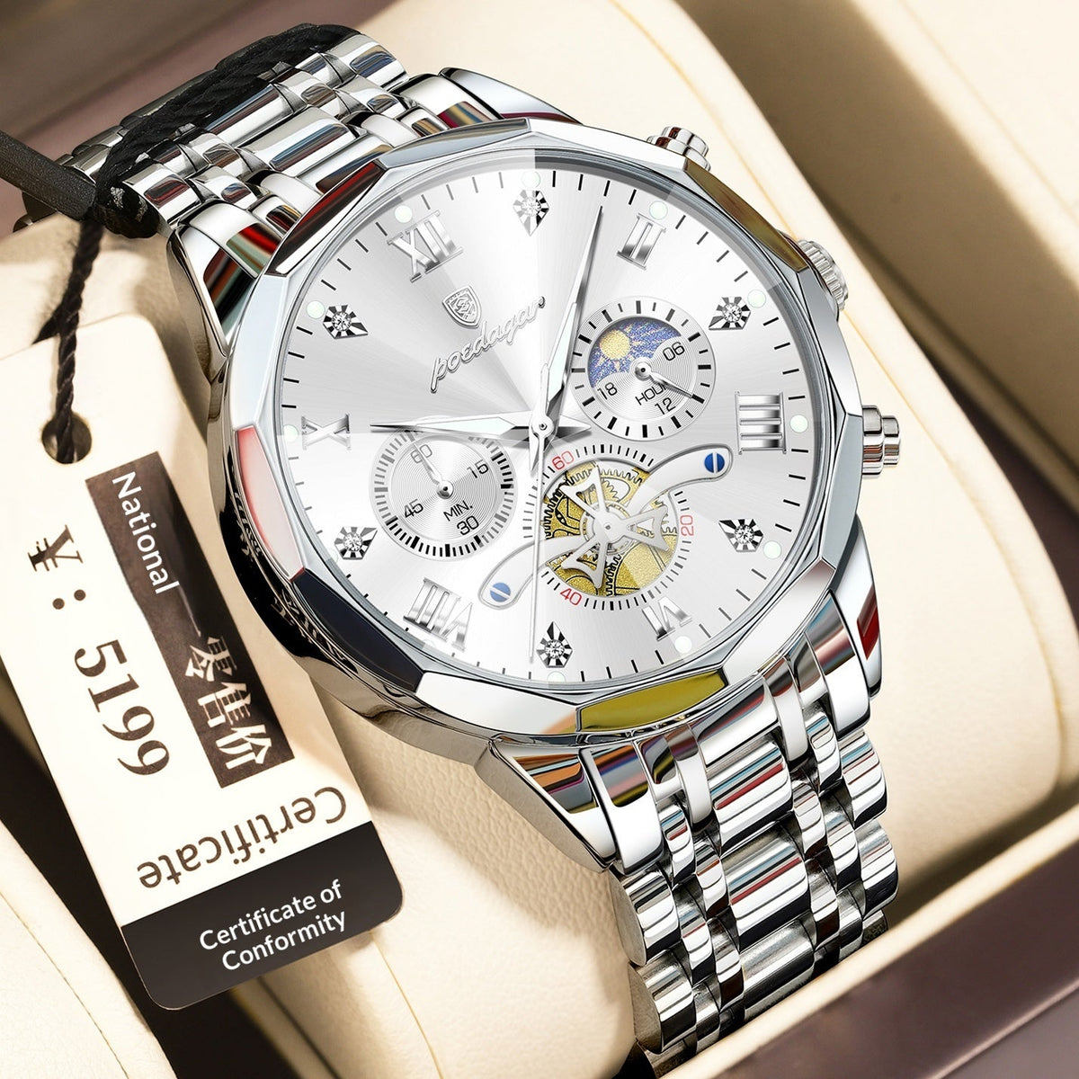 Waterproof Multifunctional Quartz Watch For Men - Apex DriverWatchApexDrive