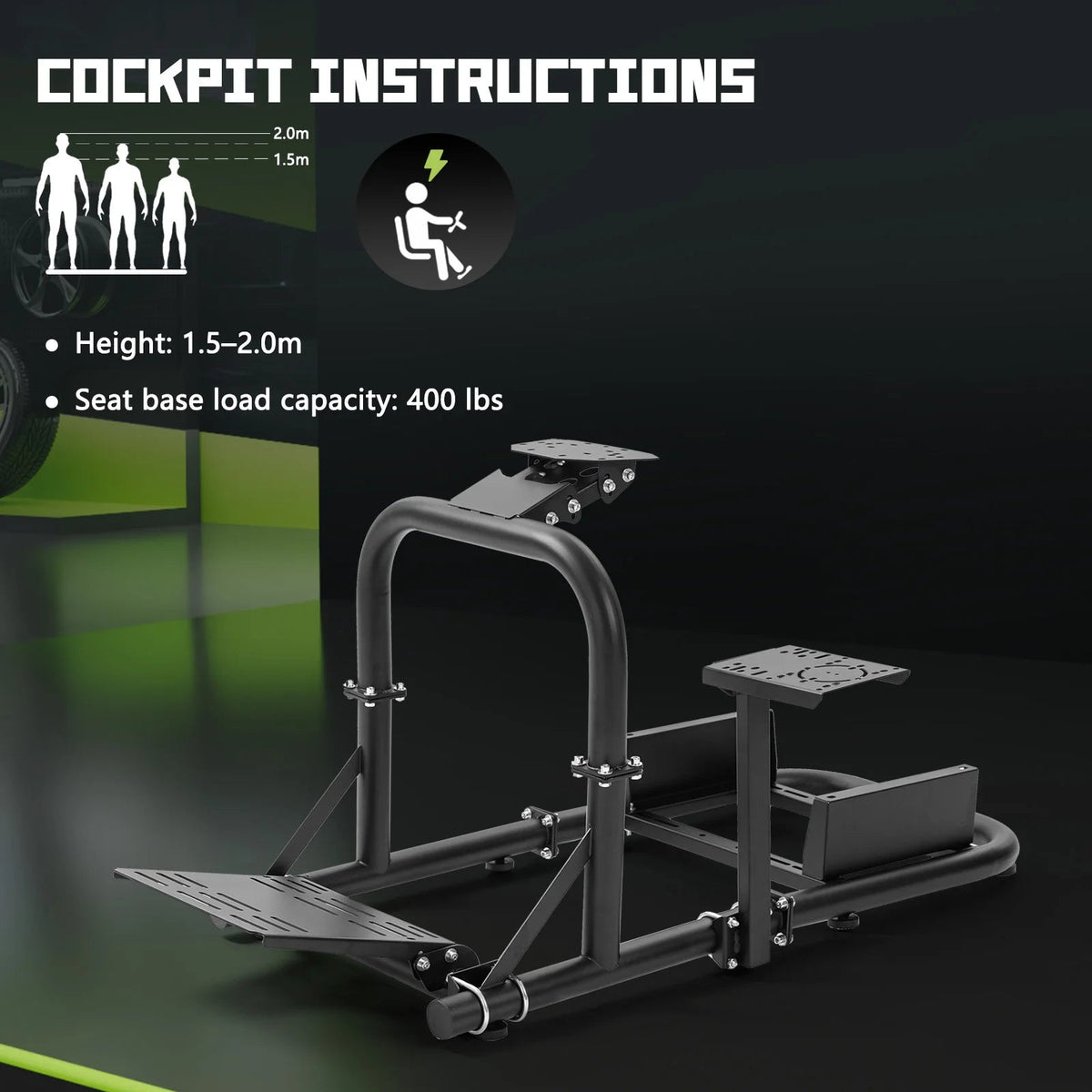 Minneer Adjustable Sim Racing Cockpit – Compatible with Logitech G29, G920, G923, Fanatec & Thrustmaster (Not include electronic devices) - Apex DriverAccessoire de sim-racingApex Driver