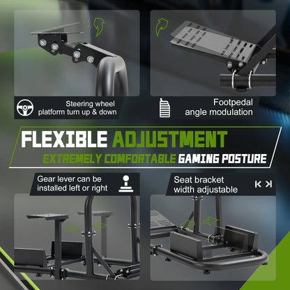 Minneer Adjustable Sim Racing Cockpit – Compatible with Logitech G29, G920, G923, Fanatec & Thrustmaster (Not include electronic devices) - Apex DriverAccessoire de sim-racingApex Driver