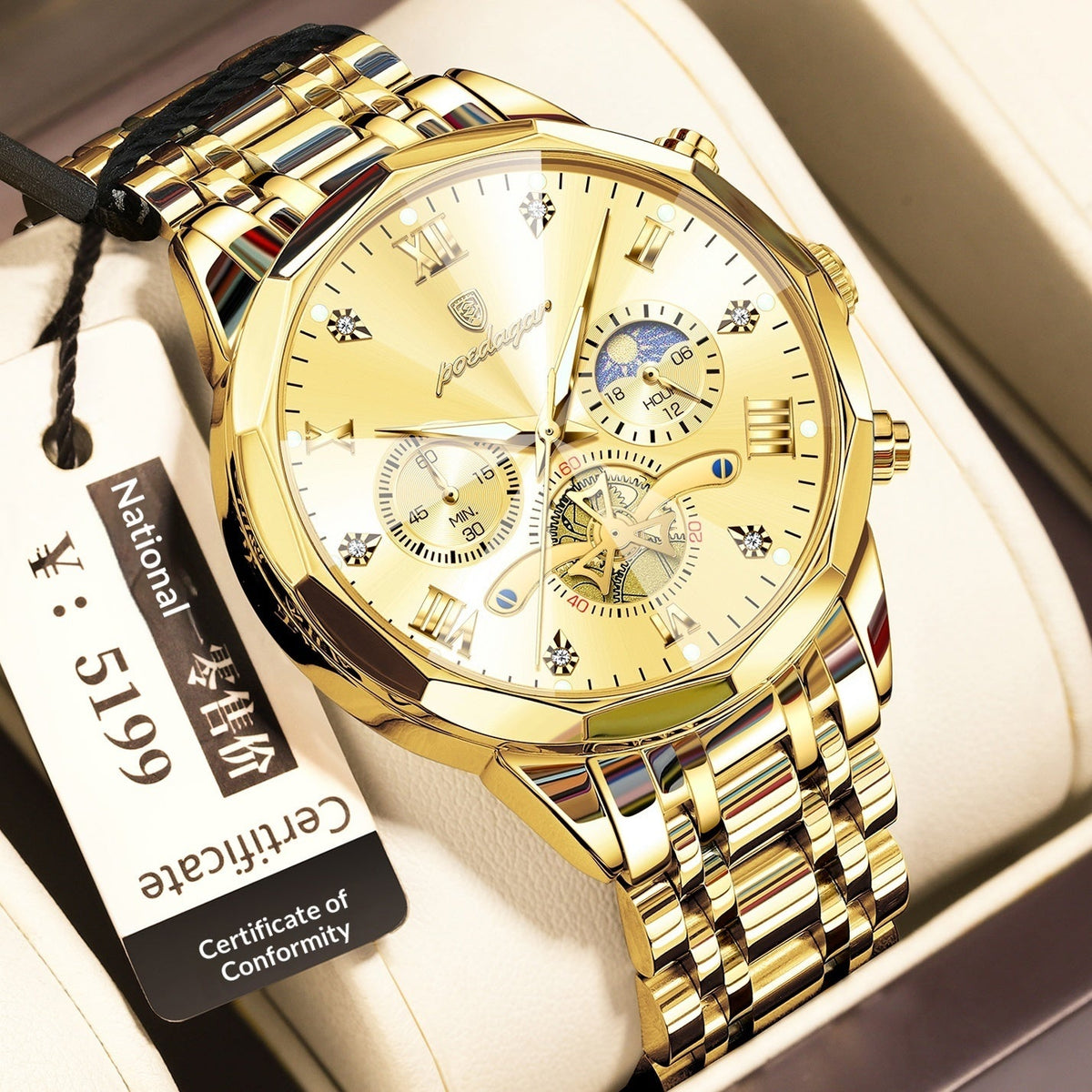 Waterproof Multifunctional Quartz Watch For Men - Apex DriverWatchApexDrive