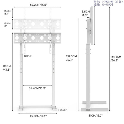 Unho Height-Adjustable Mobile TV Stand for 32–85 Inch LED/LCD Screens No Wall Drilling, TV & Gaming Monitor Support, VESA 600 × 400 mm, Maximum Load 40 kg / 88 lbs - Apex DriverAccessoire de sim-racingApex Driver
