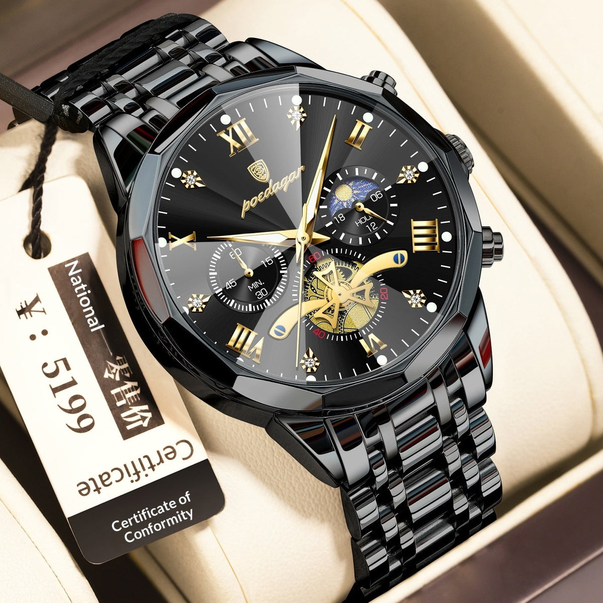 Waterproof Multifunctional Quartz Watch For Men - Apex DriverWatchApexDrive