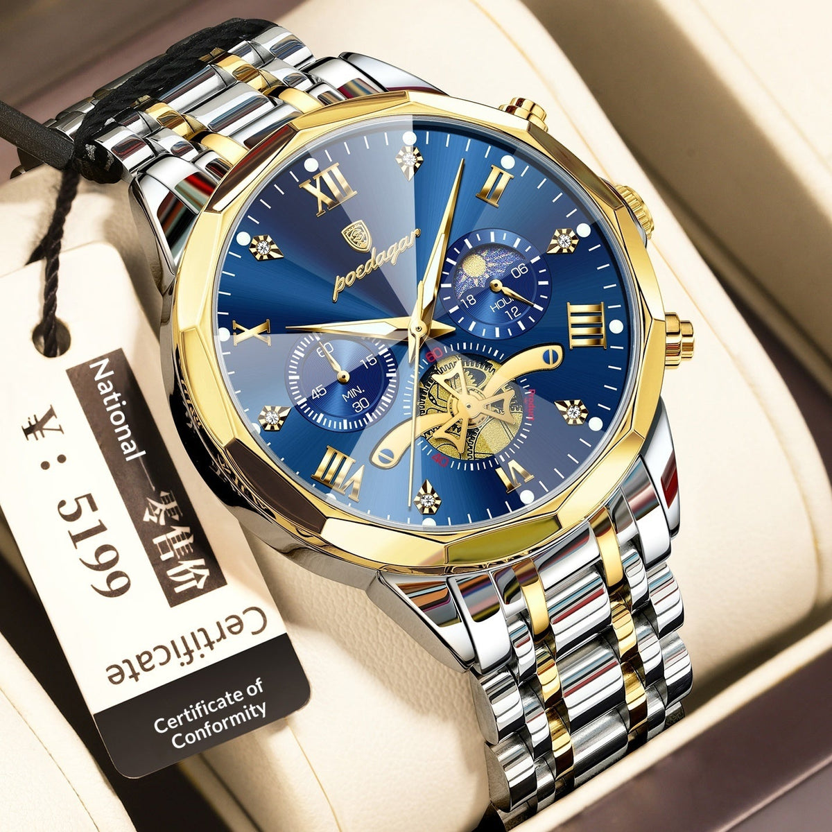 Waterproof Multifunctional Quartz Watch For Men - Apex DriverWatchApexDrive