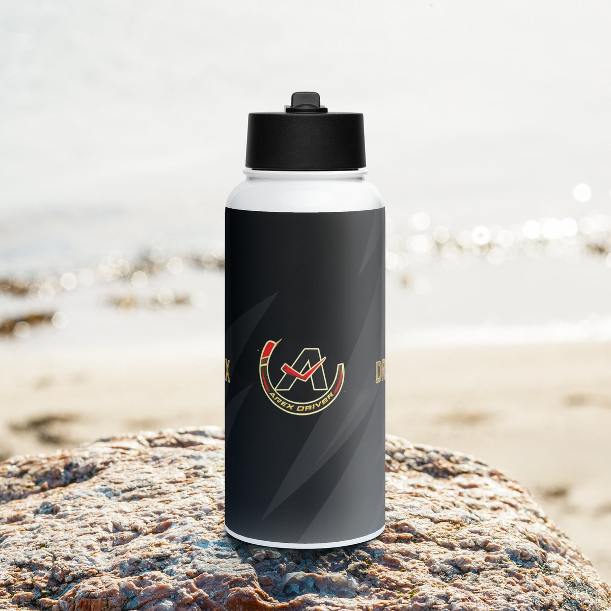 Stainless steel water bottle with a straw lid - ApexDriveMUGApexDrive