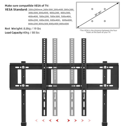 Unho Height-Adjustable Mobile TV Stand for 32–85 Inch LED/LCD Screens No Wall Drilling, TV & Gaming Monitor Support, VESA 600 × 400 mm, Maximum Load 40 kg / 88 lbs - Apex DriverAccessoire de sim-racingApex Driver