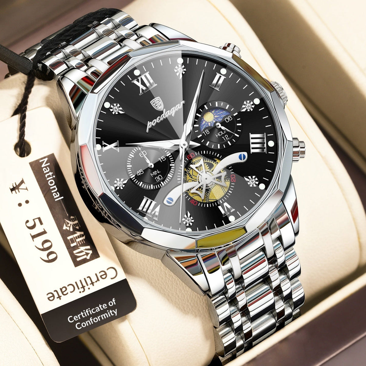 Waterproof Multifunctional Quartz Watch For Men - Apex DriverWatchApexDrive