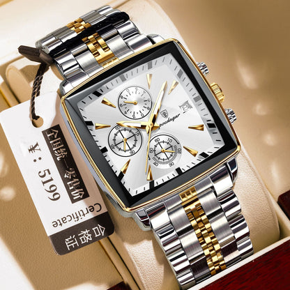 Square Men's Watch Multifunctional Business Quartz - Apex DriverWatchApexDrive