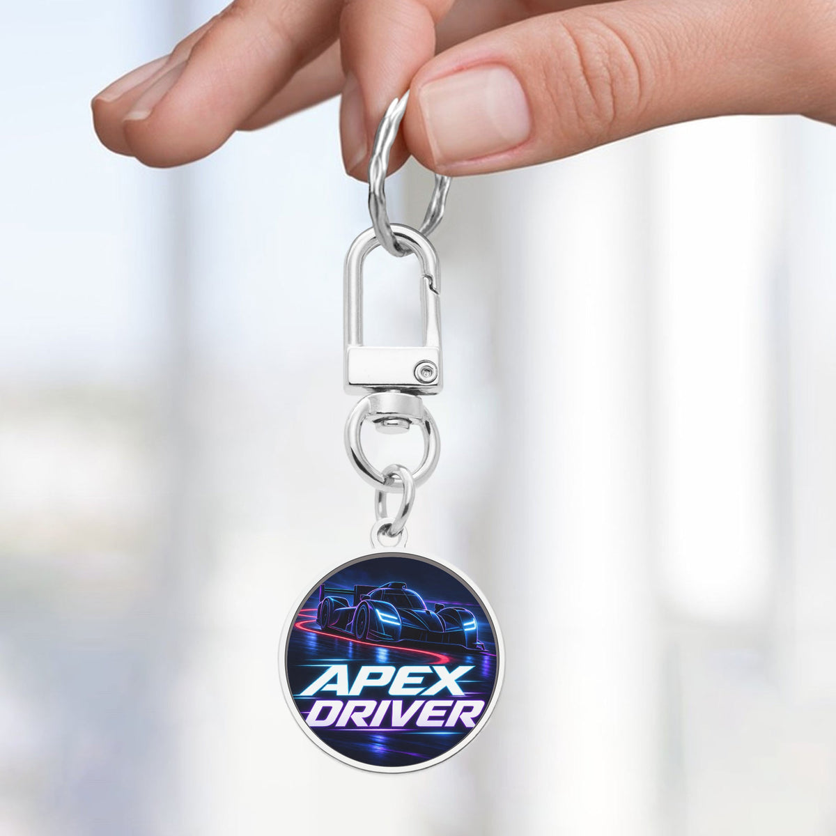 Apex Driver Neon Racing Keychain - Apex DriverKeychainJetPrint Fulfillment