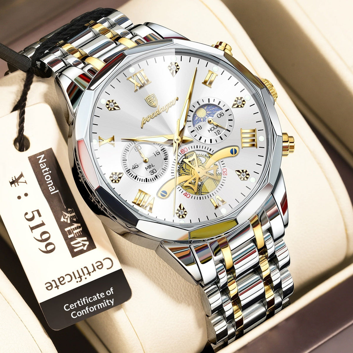 Waterproof Multifunctional Quartz Watch For Men - Apex DriverWatchApexDrive