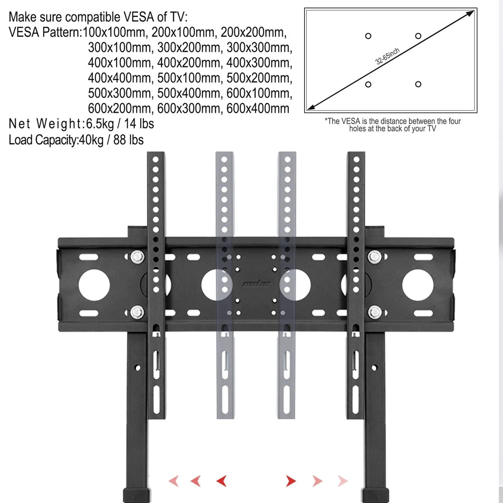 Unho Height-Adjustable Mobile TV Stand for 32–85 Inch LED/LCD Screens No Wall Drilling, TV & Gaming Monitor Support, VESA 600 × 400 mm, Maximum Load 40 kg / 88 lbs - Apex DriverAccessoire de sim-racingApex Driver