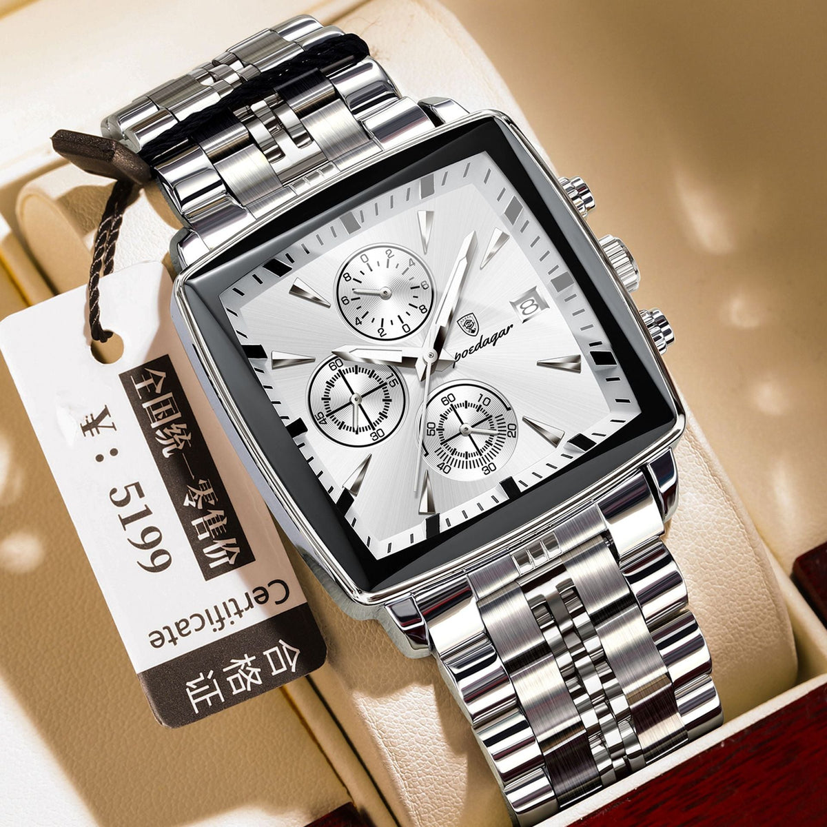 Square Men's Watch Multifunctional Business Quartz - Apex DriverWatchApexDrive