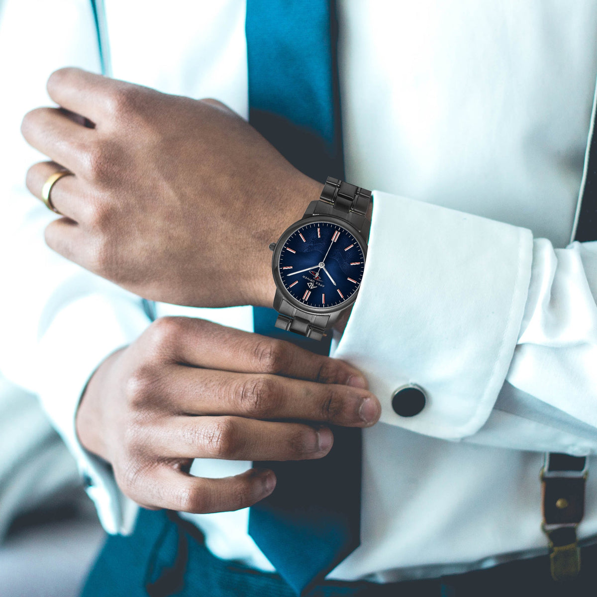 Apex Driver Midnight Unisex Quartz Watch - Apex DriverSteel Strap WatchesJetPrint Fulfillment