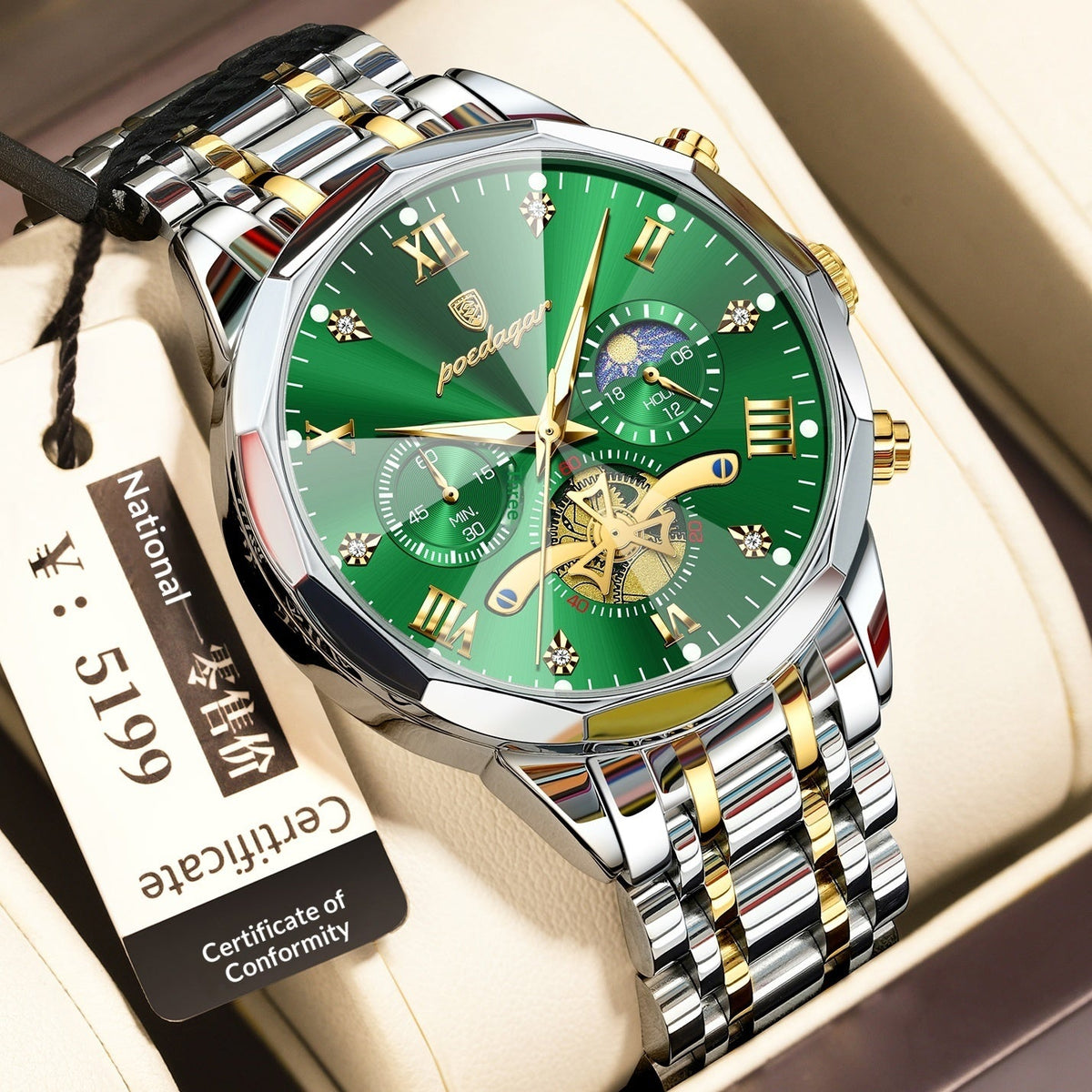 Waterproof Multifunctional Quartz Watch For Men - Apex DriverWatchApexDrive