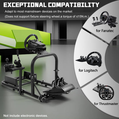 Minneer Adjustable Sim Racing Cockpit – Compatible with Logitech G29, G920, G923, Fanatec & Thrustmaster (Not include electronic devices) - Apex DriverAccessoire de sim-racingApex Driver