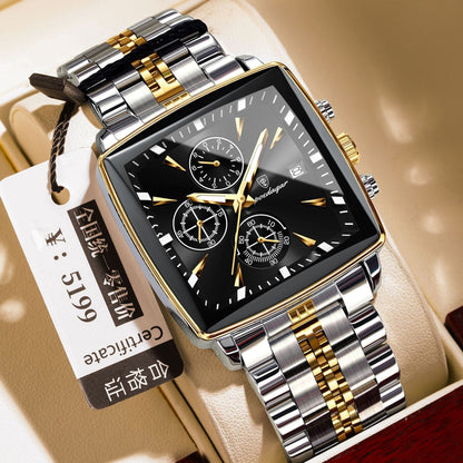 Square Men's Watch Multifunctional Business Quartz - Apex DriverWatchApexDrive