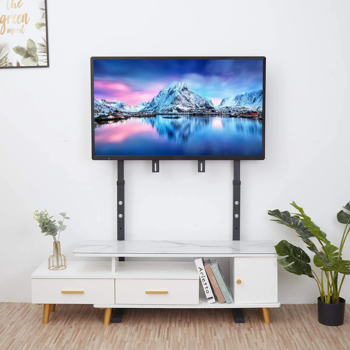 Unho Height-Adjustable Mobile TV Stand for 32–85 Inch LED/LCD Screens No Wall Drilling, TV & Gaming Monitor Support, VESA 600 × 400 mm, Maximum Load 40 kg / 88 lbs - Apex DriverAccessoire de sim-racingApex Driver